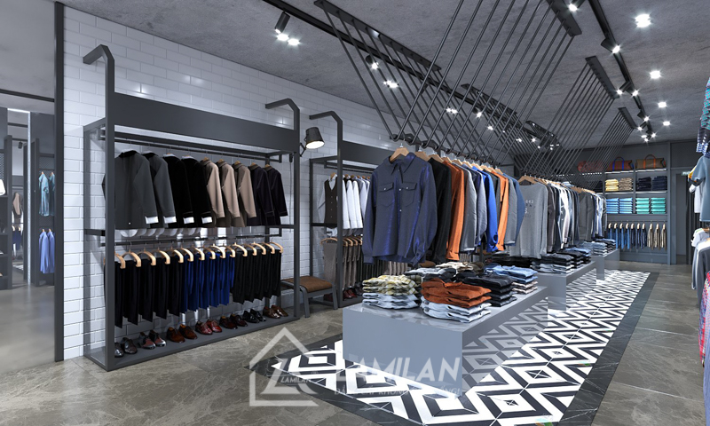 Thiết kế không gian Shop quần áo rộng rãi